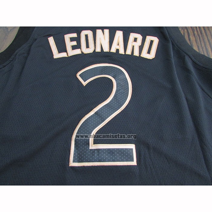 Camiseta Toronto Raptors Kawhi Leonard NO 2 Ciudad 2018 Negro